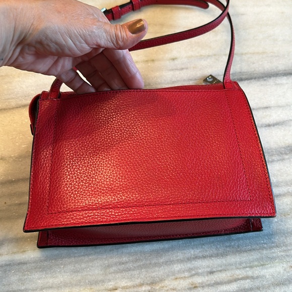 DKNY Red Leather Shoulder Bag - Picture 4 of 6